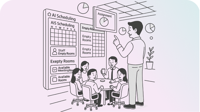 Effortless Meeting Room Reservations with AI! a:xink Meet UP