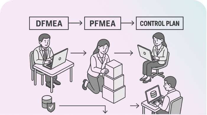 Linkage of DFMEA-PFMEA-Control Plan