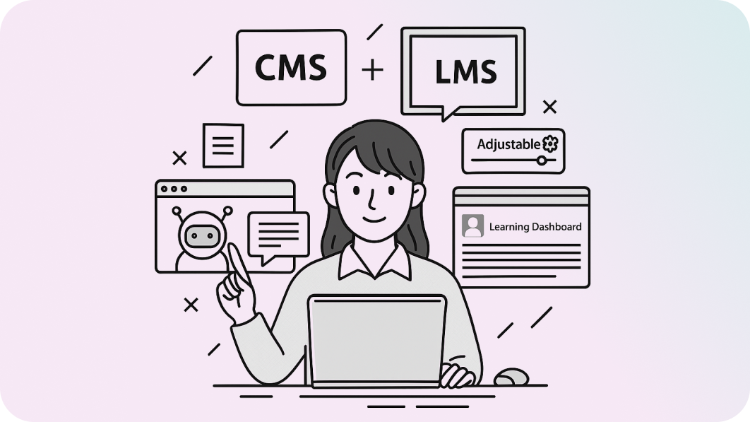 Integrated LMS for managing everything from content management to the learning dashboard